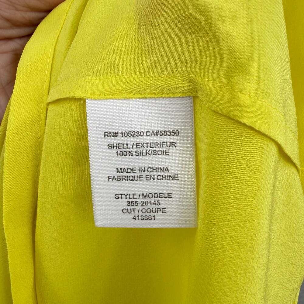 Joie NWT Alicia Neon Yellow 100% Silk Racerback Scoop Neck Lightweight Tank - Picture 9 of 10
